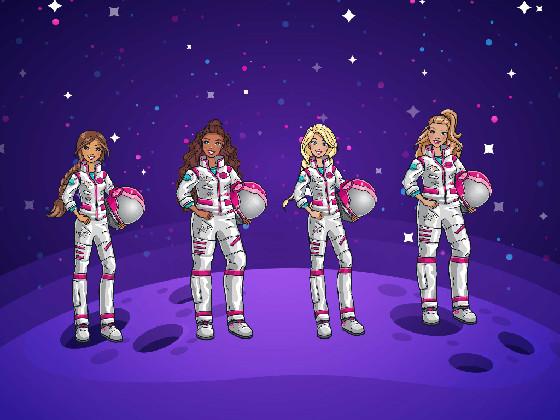 Barbie and her spaceship friends