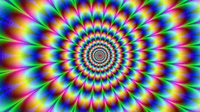Cool rainbow illusion!