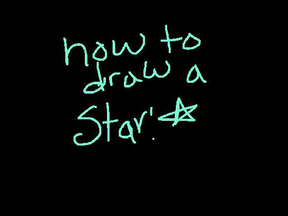 how to draw a star