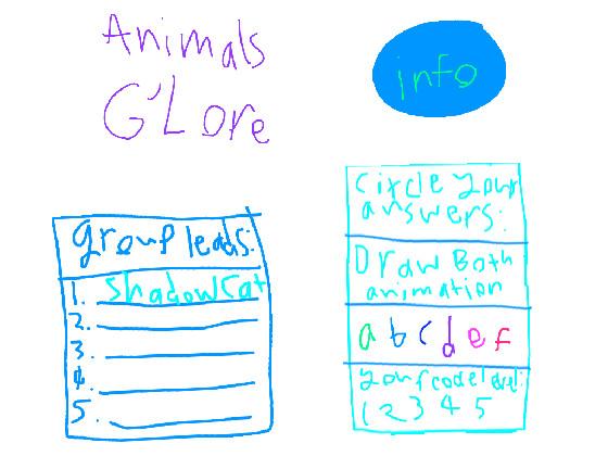 Animals G’Lore Club Signup!