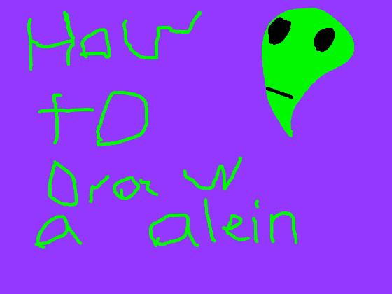 how to draw a alien