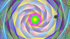 Spiral Triangles when you touch it changes coloure