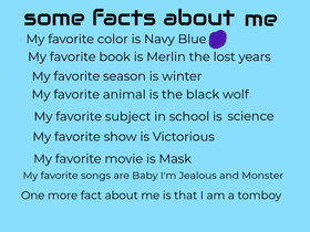 Facts About me: SingingJay 😜