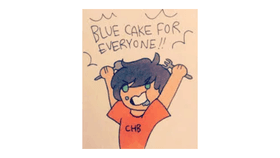 Percy Jackson Blue Cake