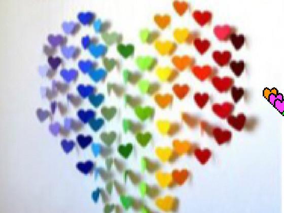 Rainbow hearts