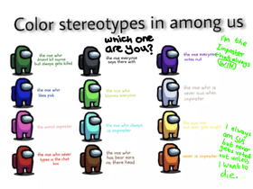Color stereotypes in among us