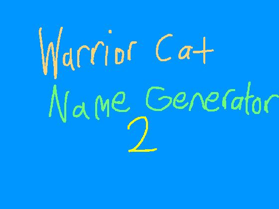 Warrior name generator 2!