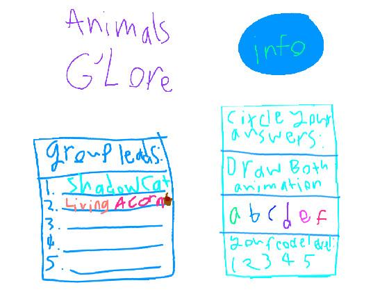 Animals G’Lore Club Signup! 1