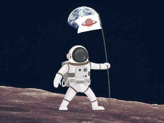 Astronaut on the moon ( Part 1 )