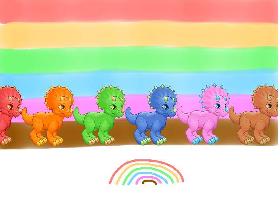 Colourful Dinos