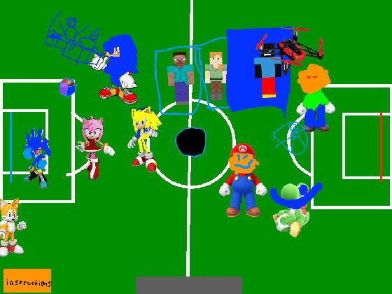 2-Player Sonic Soccer vs Mario 3
