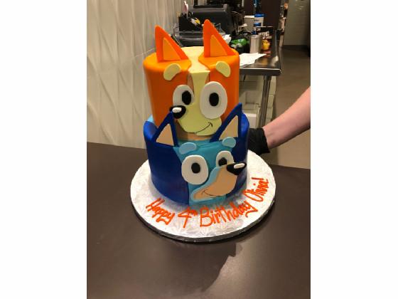 Bluy birthday cake