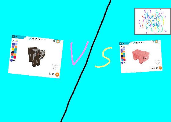 Minecraft cow vs pig!
