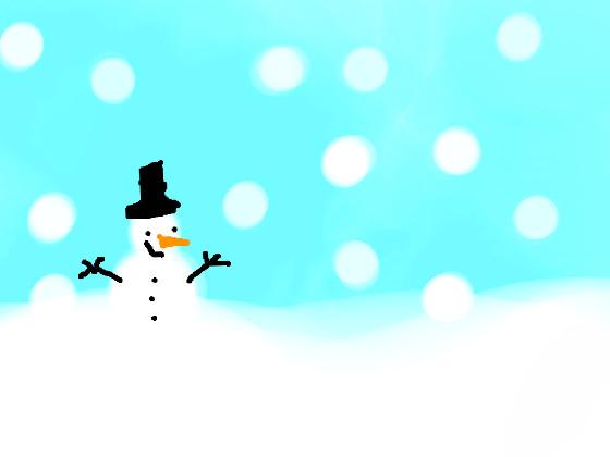 snowman drawing with ice