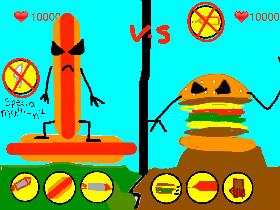 Sawsage vs Hamburger 1 1 2