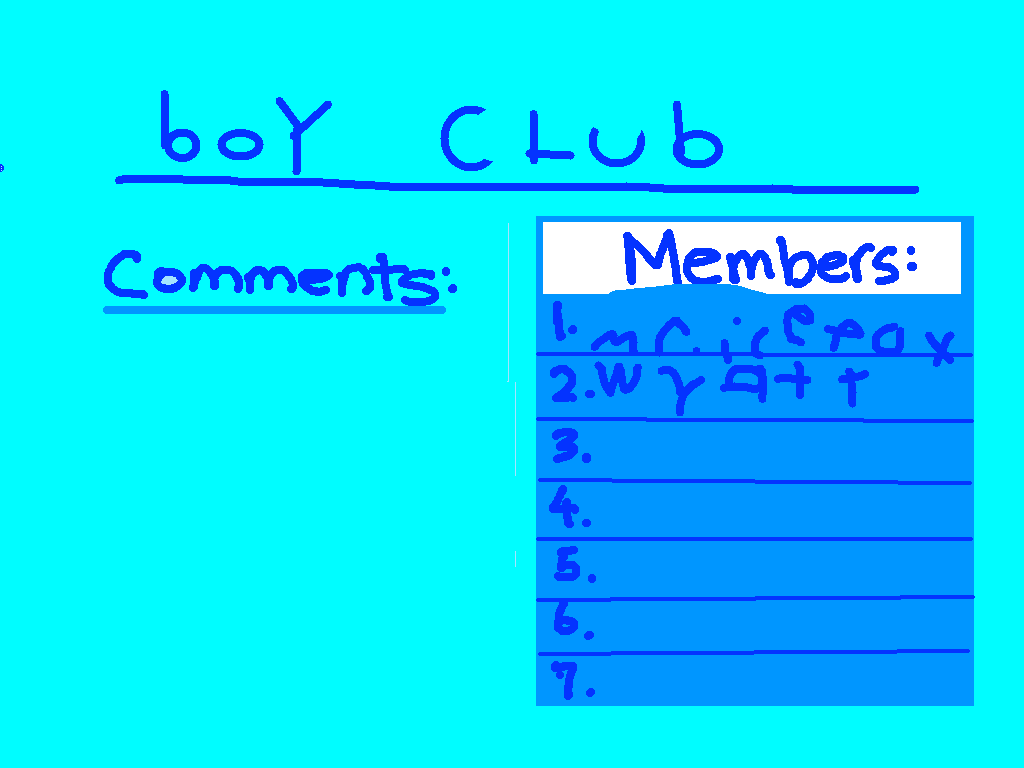 boy club (NO GIRLS) 1 1 1 1