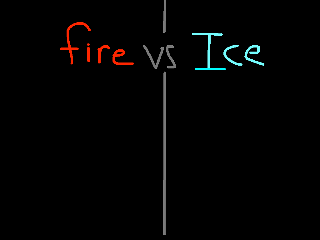 Fire versus ice see who can win