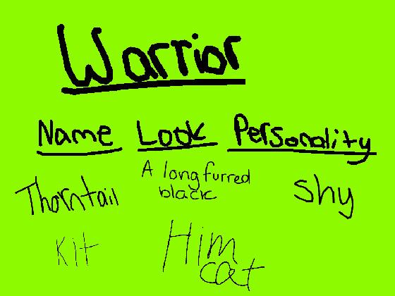 Your Warriors name 1