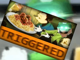 If you laugh, Luigi gets no spagheti :(