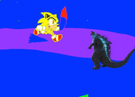 Godzilla vs Sonic sonic Run