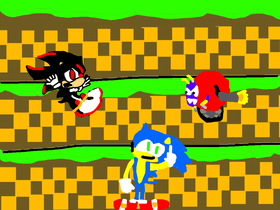 Shadow's run in green hill (Sonic the hedgehog)