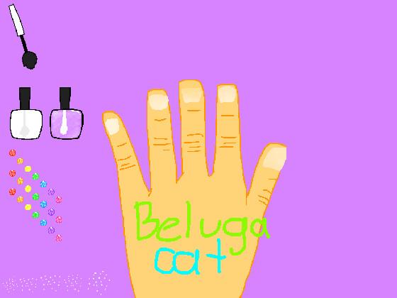 Create-a-nail! but beluga cat