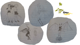 Pencil and paper drawings by Zippy papaya