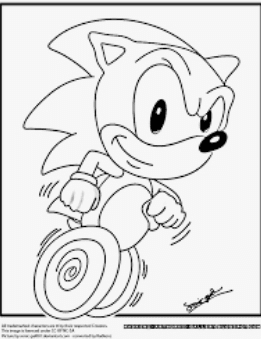 sonic coloring pages 2