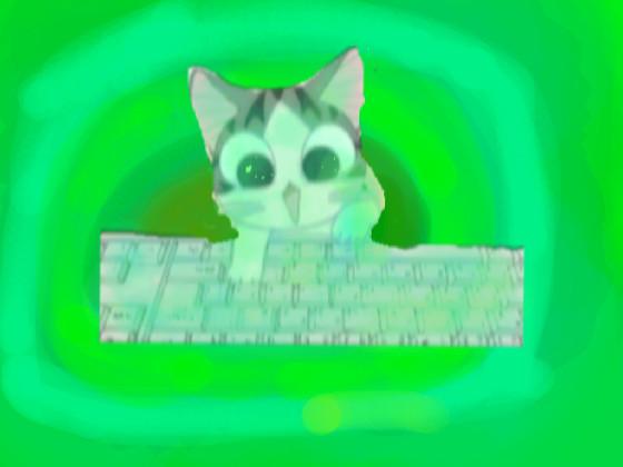 green cat keyboard🐱💚