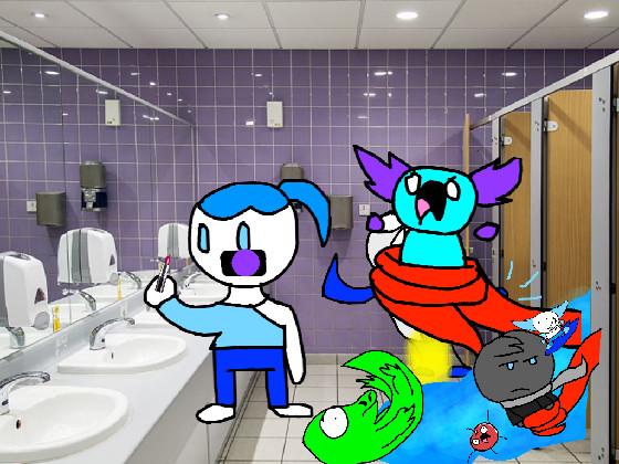add your oc in the bathroom 1