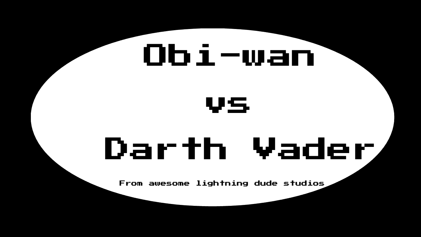 Obi-wan vs Darth vader star wars (from awesome lightning dude studios)