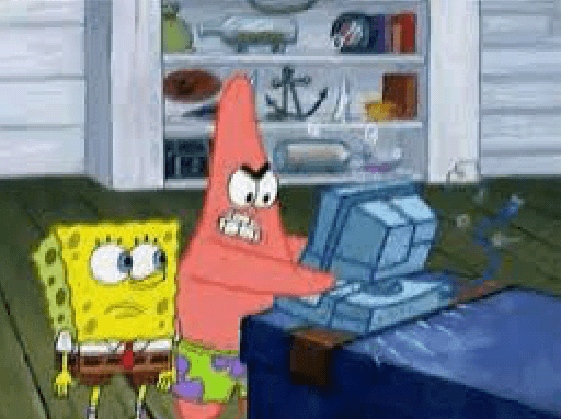 SpongeBob GIF 1 Patrick Destroys a Computer 2