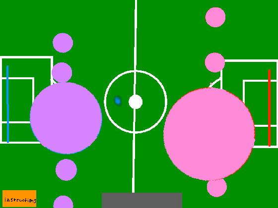 2 player soccer game Pink vs Purple 1 3