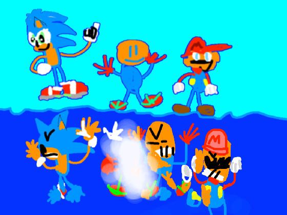 Sonic Mario and Super Mini forms 1