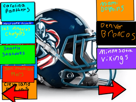 NFL concept helmets display he took a long time on this project blow this up i will try to make a nfl game my self