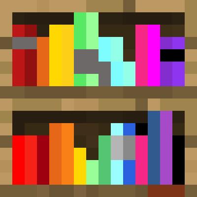 Rainbow Bookshelf Minecraft Blocks Tynker