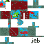 red,blue,orange,green,and black weird thing Mob 1