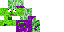 the creeper nerd half purple half green half girl  Mob 4