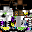 Black and white rainbow horse Mob 4