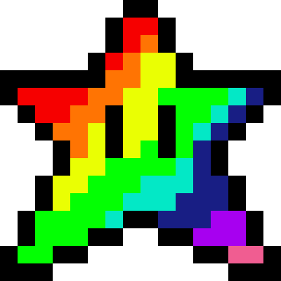 Pixel Art Rainbow Star | Minecraft Items | Tynker