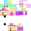 Cute neon rainbow girl Skin 7