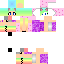 naked Cute Rainbow Girl Skin 3