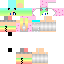 Cute Rainbow panda Girl Skin 3