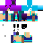 cat girl (blue and black reverse ombre  hair) Skin 7