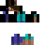Half human half Ender Man Skin 5