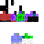 Half-black,Half-white enderman player Skin 13