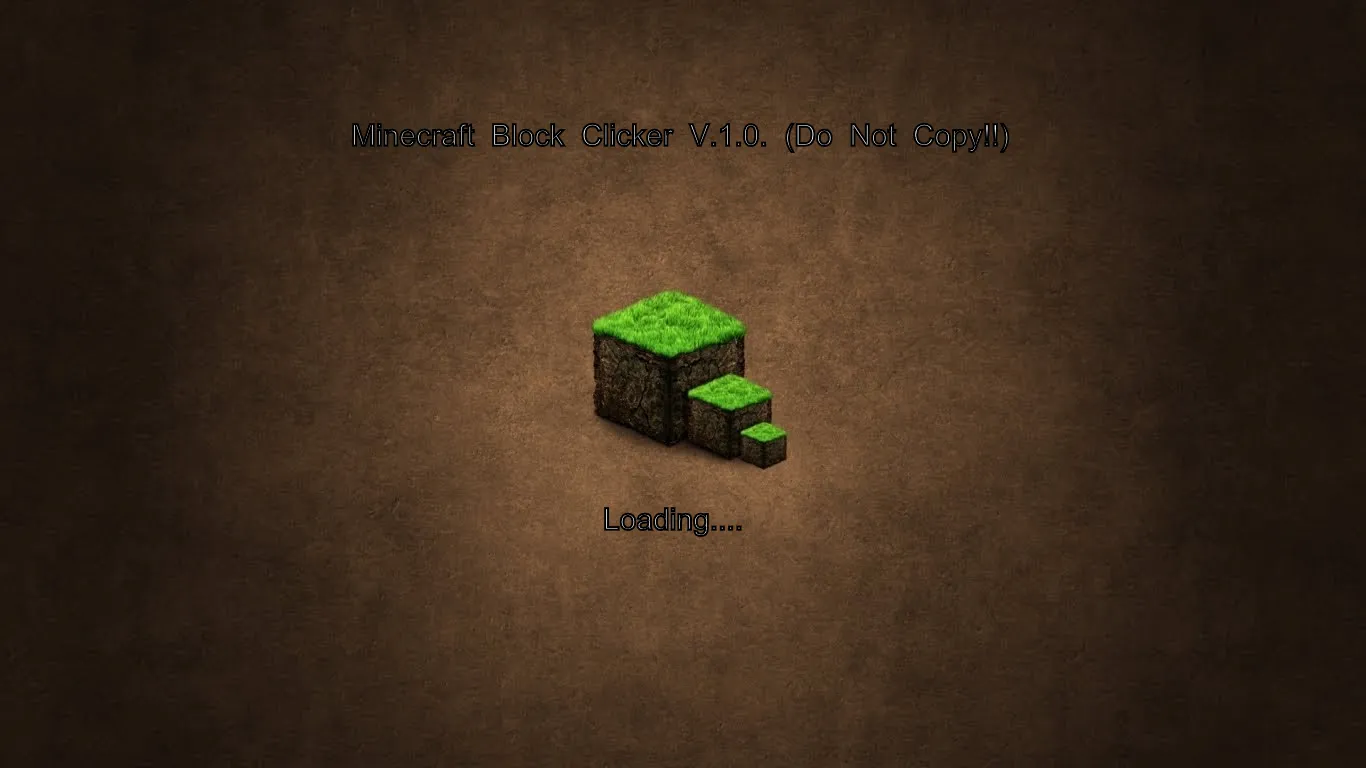 Minecraft clicker game V. 1.0 Tynker