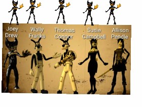 Bendy and the Ink Machine ALL CHARACTERS 1, 2, 3, 4