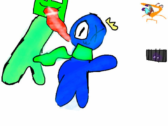 Blue x Green Rainbow Friends animation 