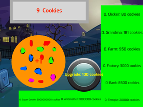 I used the cookie clicker hack on unblocked games (the advanced